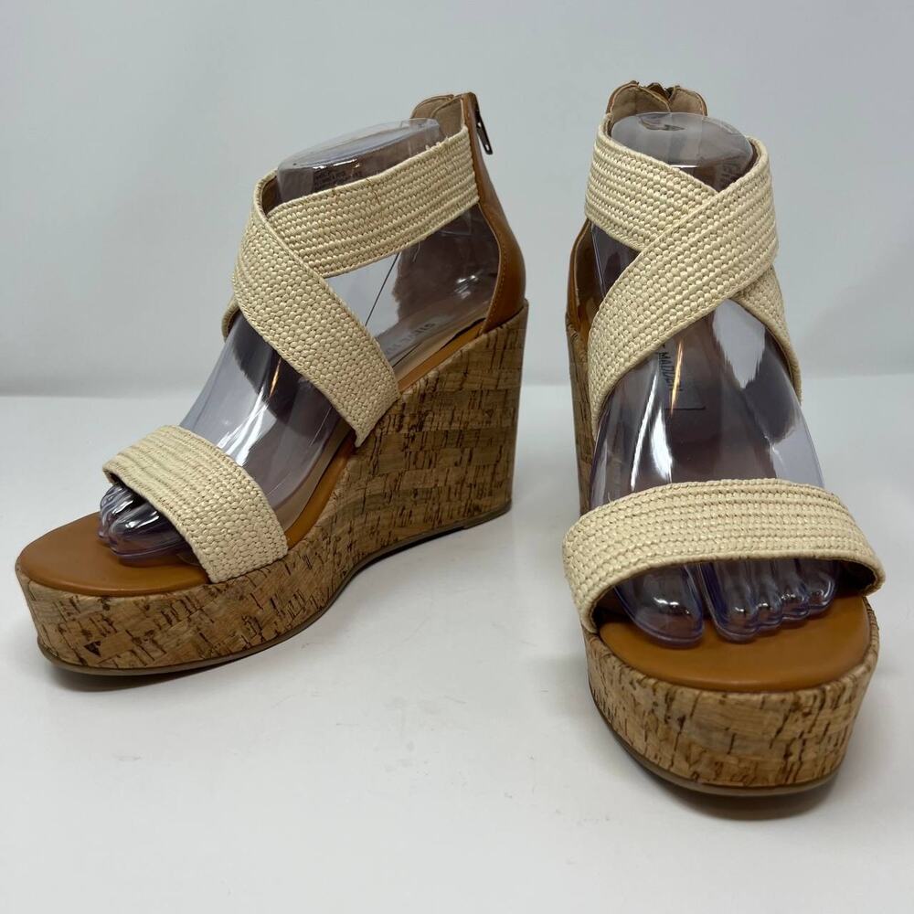 Steve Madden Elwyn Women's Cork Wedge Sandals - Picture 3 of 13
